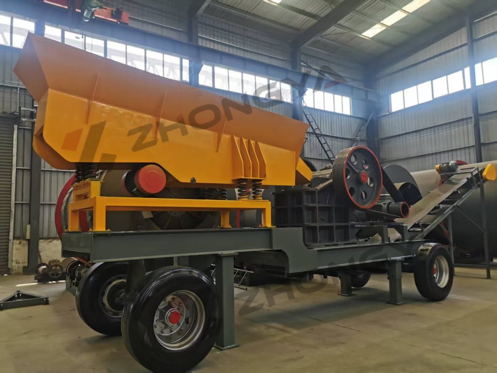 Mobile jaw crusher